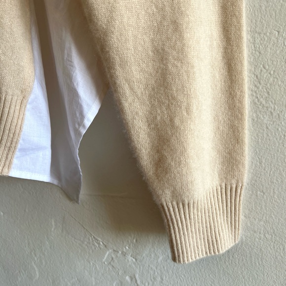 NWT - NAADAM Cream Sweater with White Details - Picture 4 of 7